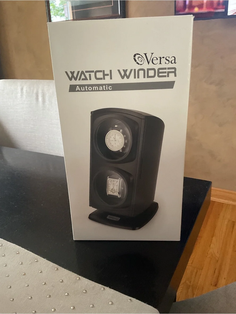 Dual Watch Winder in Black for Smartwatches and Automatic Watches